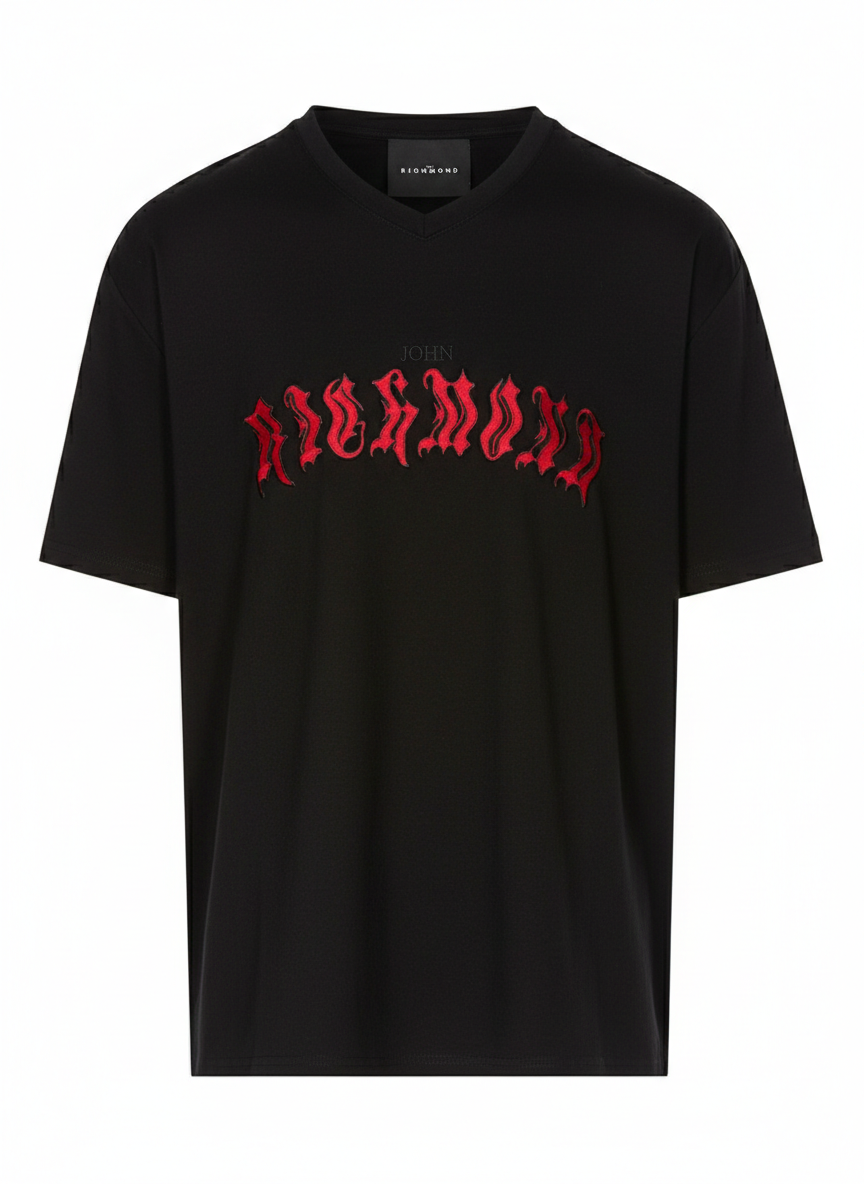 John Richmond Mens Over Dowan T-Shirt In Black