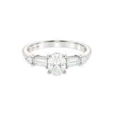 0.40ct Oval Multi Stone Enagement Ring