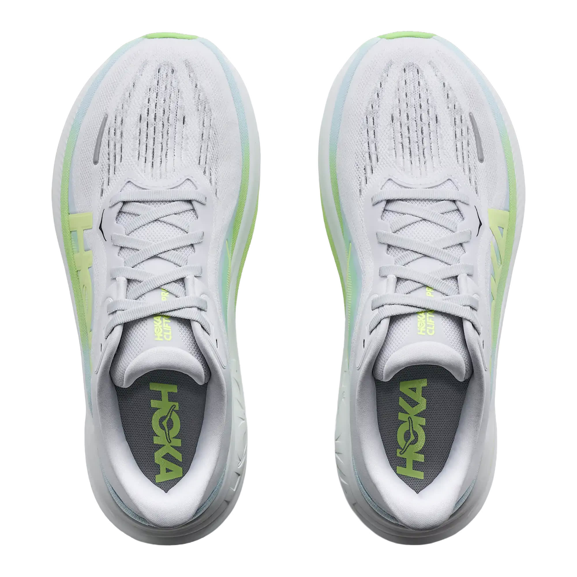 Hoka Womens Clifton Pro Shoes In Cosmic Grey/Neon Yuzu