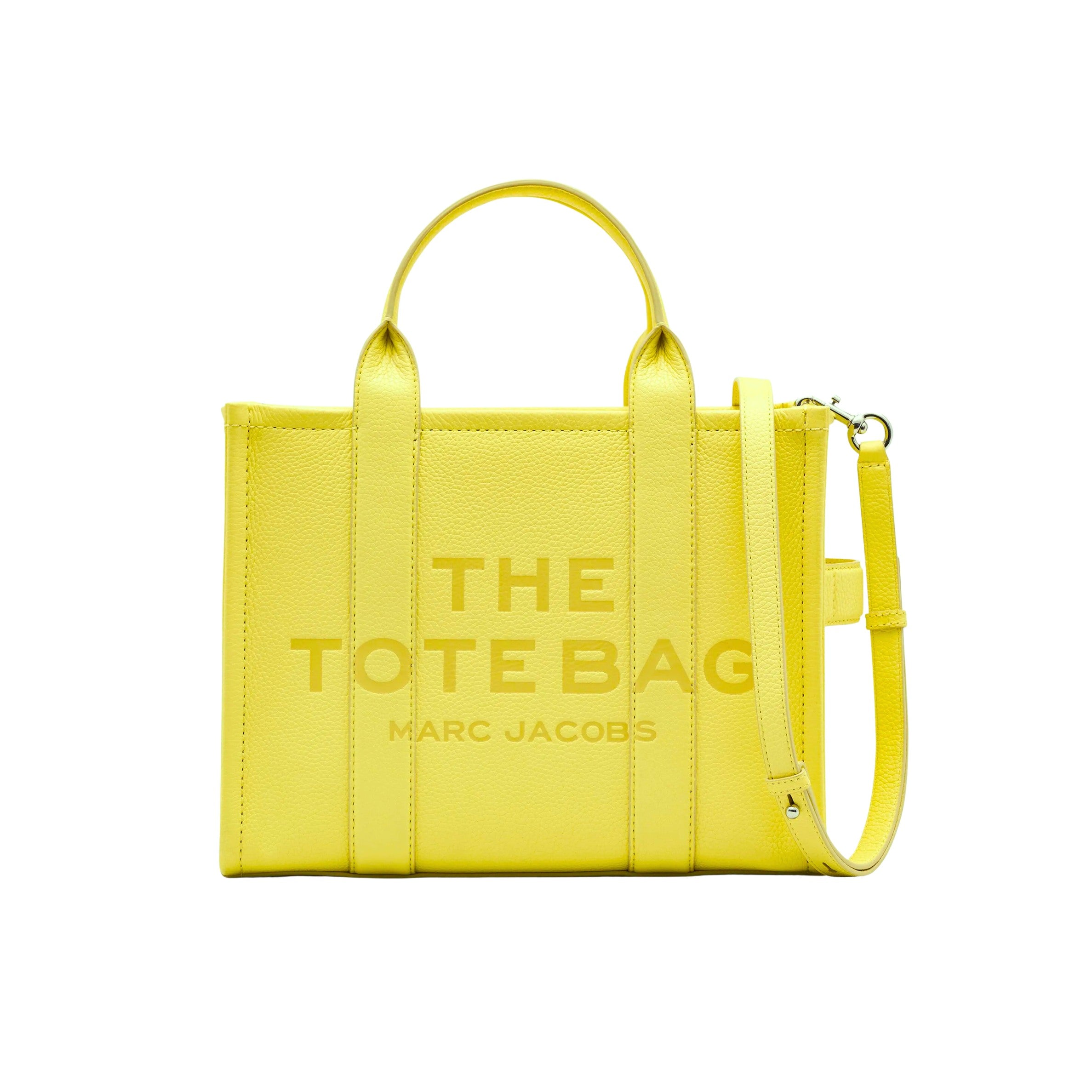 Marc Jacobs Womens Leather Medium Tote Bag In Yellow