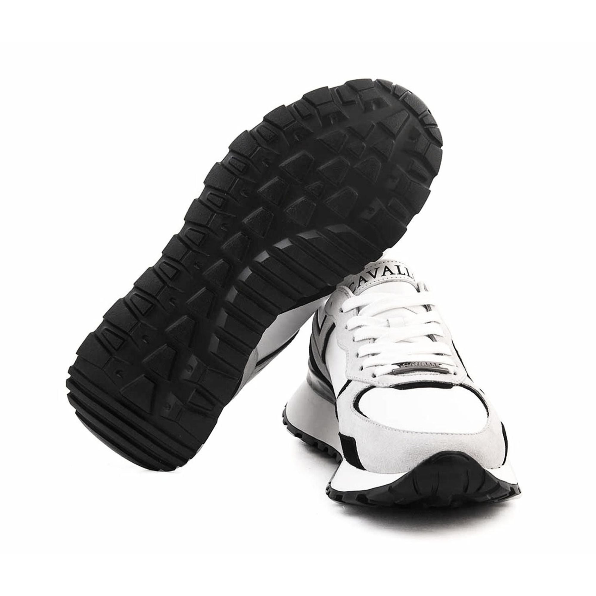 Roberto Cavalli Mens Suede Shoes in Snow