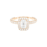 0.70ct Emerald Halo Engagement Ring