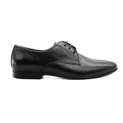 Zerga 3-Lace Leather Shoe  Black