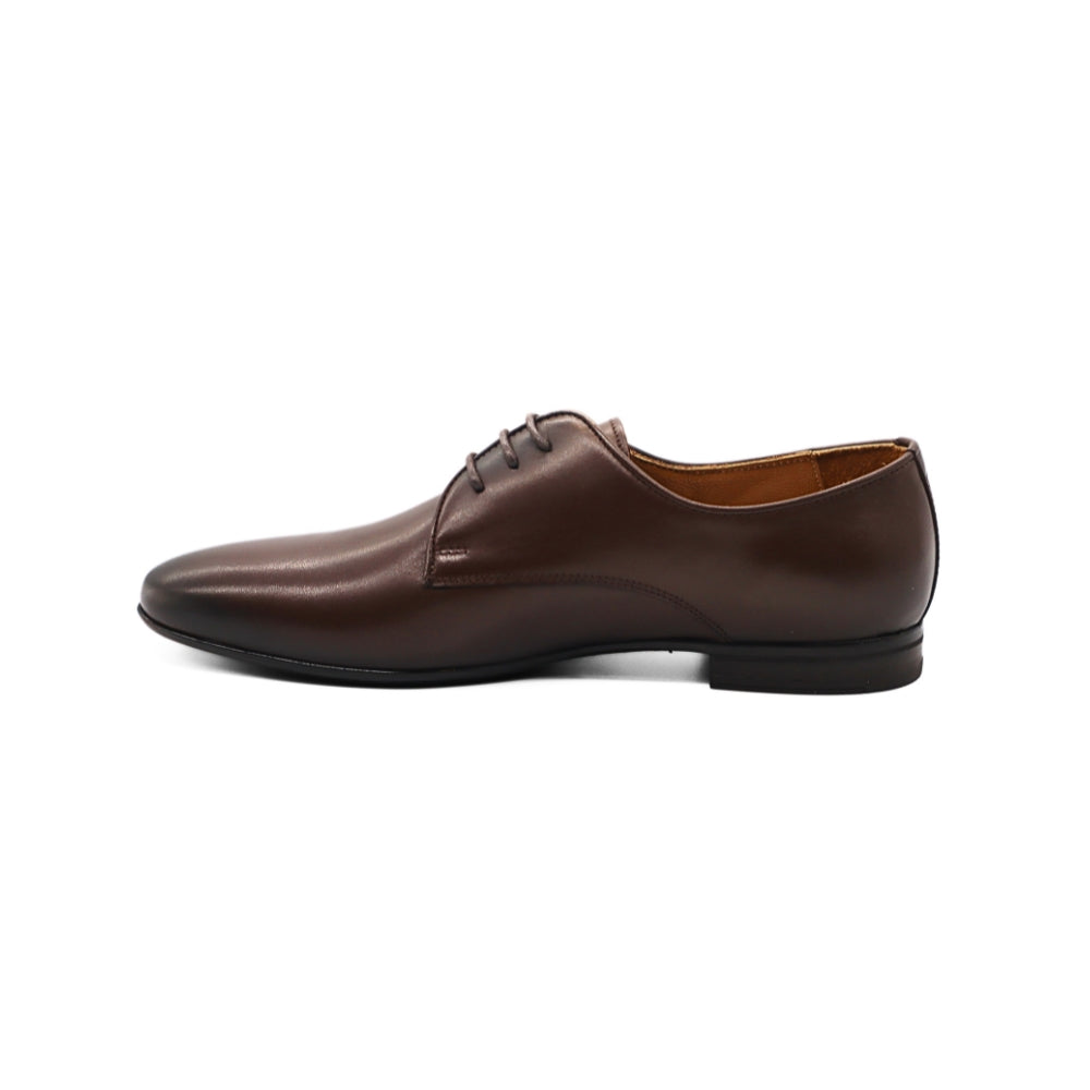 Zerga 3-Lace Leather Shoe  Brown