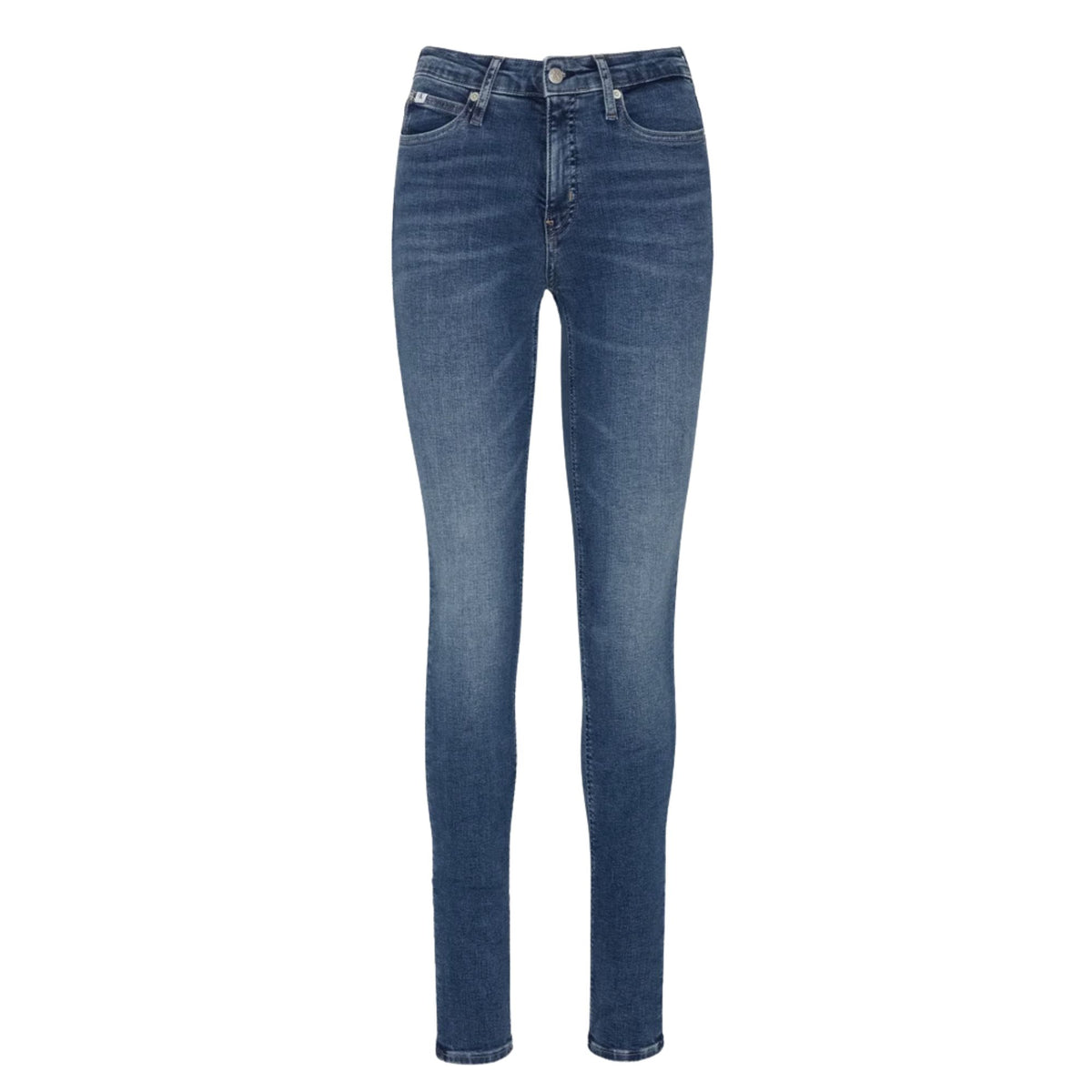 Calvin Klein Womens Mid Rise Skinny Jeans In Dark Denim