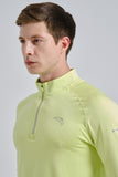 Anta Mens Advanced Running Long Sleeve T-Shirt In Lime Green