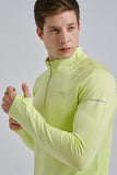 Anta Mens Advanced Running Long Sleeve T-Shirt In Lime Green