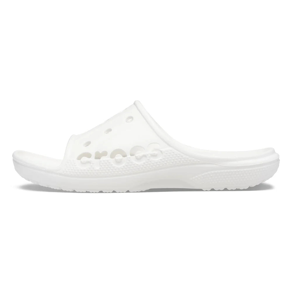 Crocs Unisex Baya Slide Sandals In White