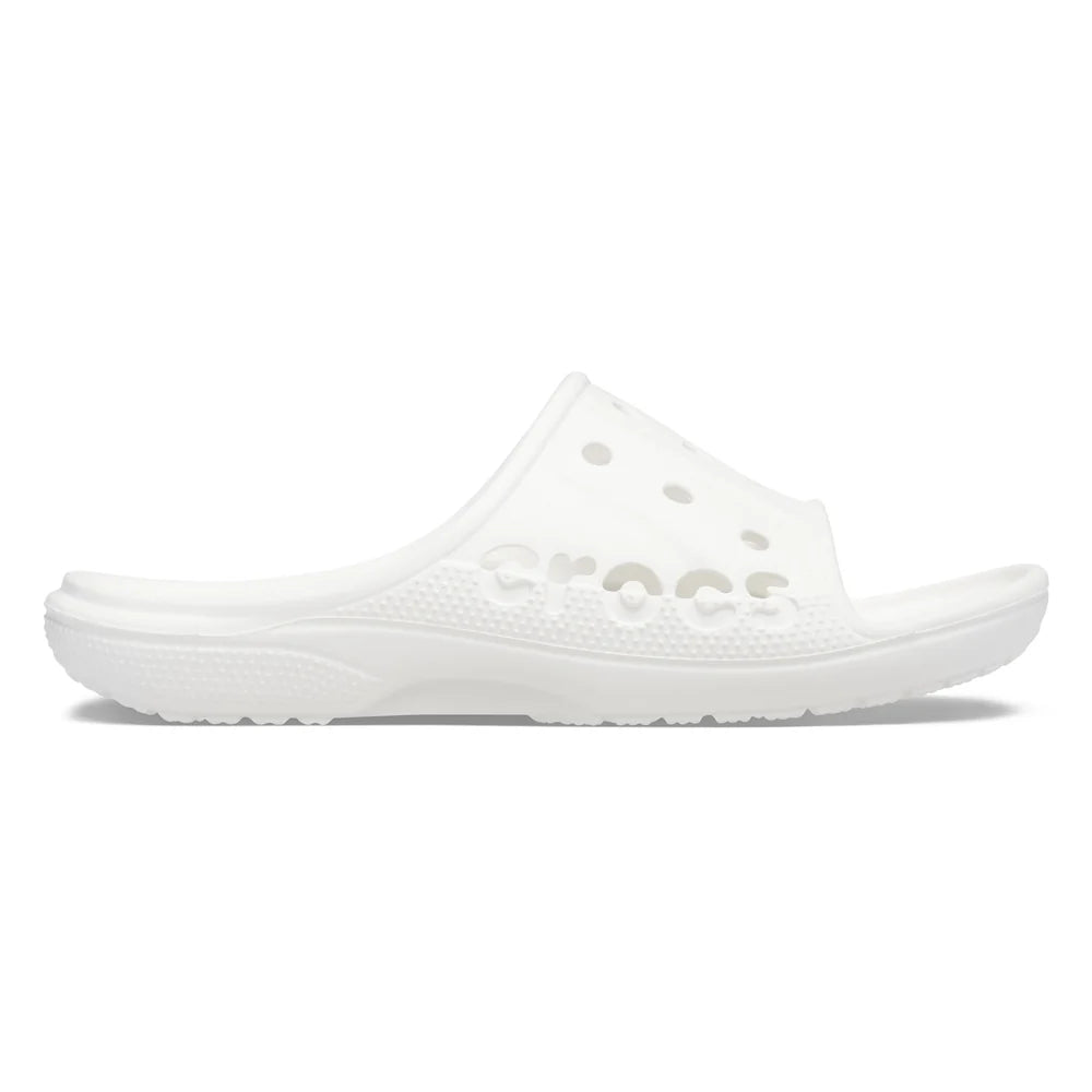 Crocs Unisex Baya Slide Sandals In White