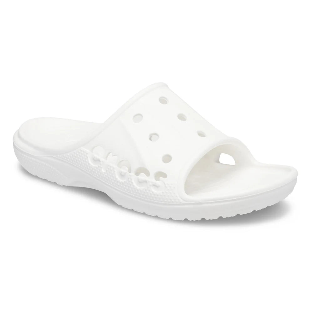 Crocs Unisex Baya Slide Sandals In White