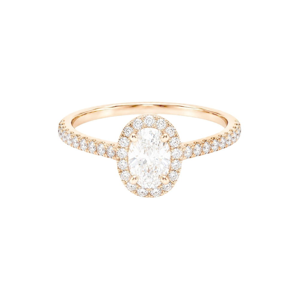 0.50ct Oval Halo Engagement Ring