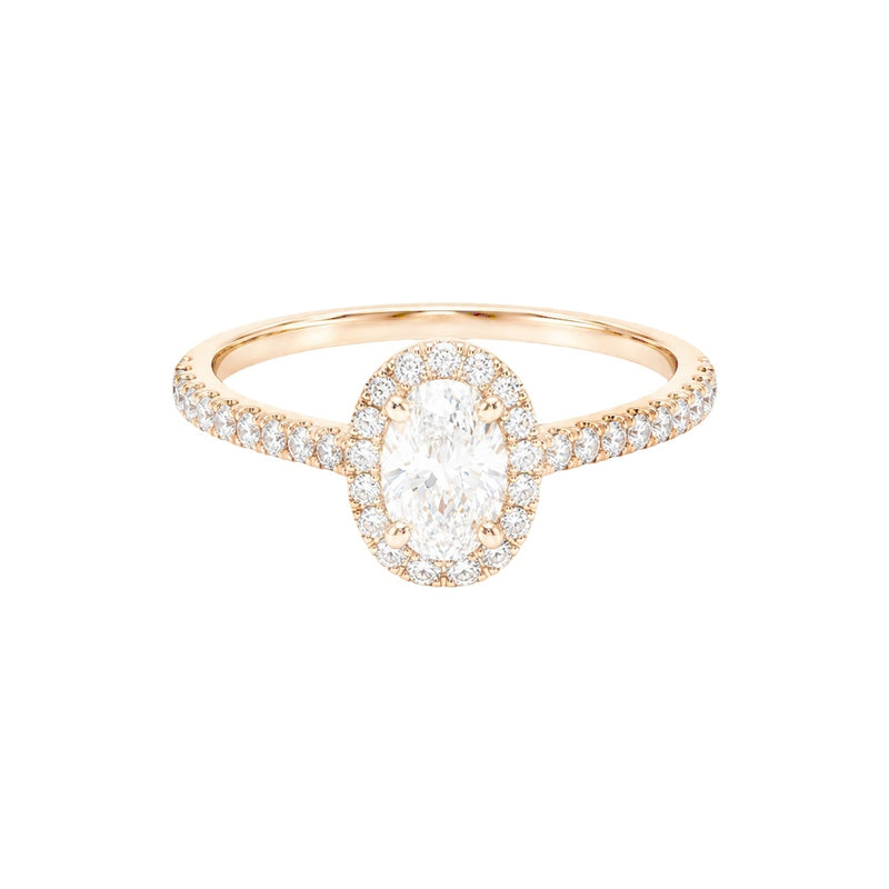 0.50ct Oval Halo Engagement Ring