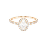 0.50ct Oval Halo Engagement Ring