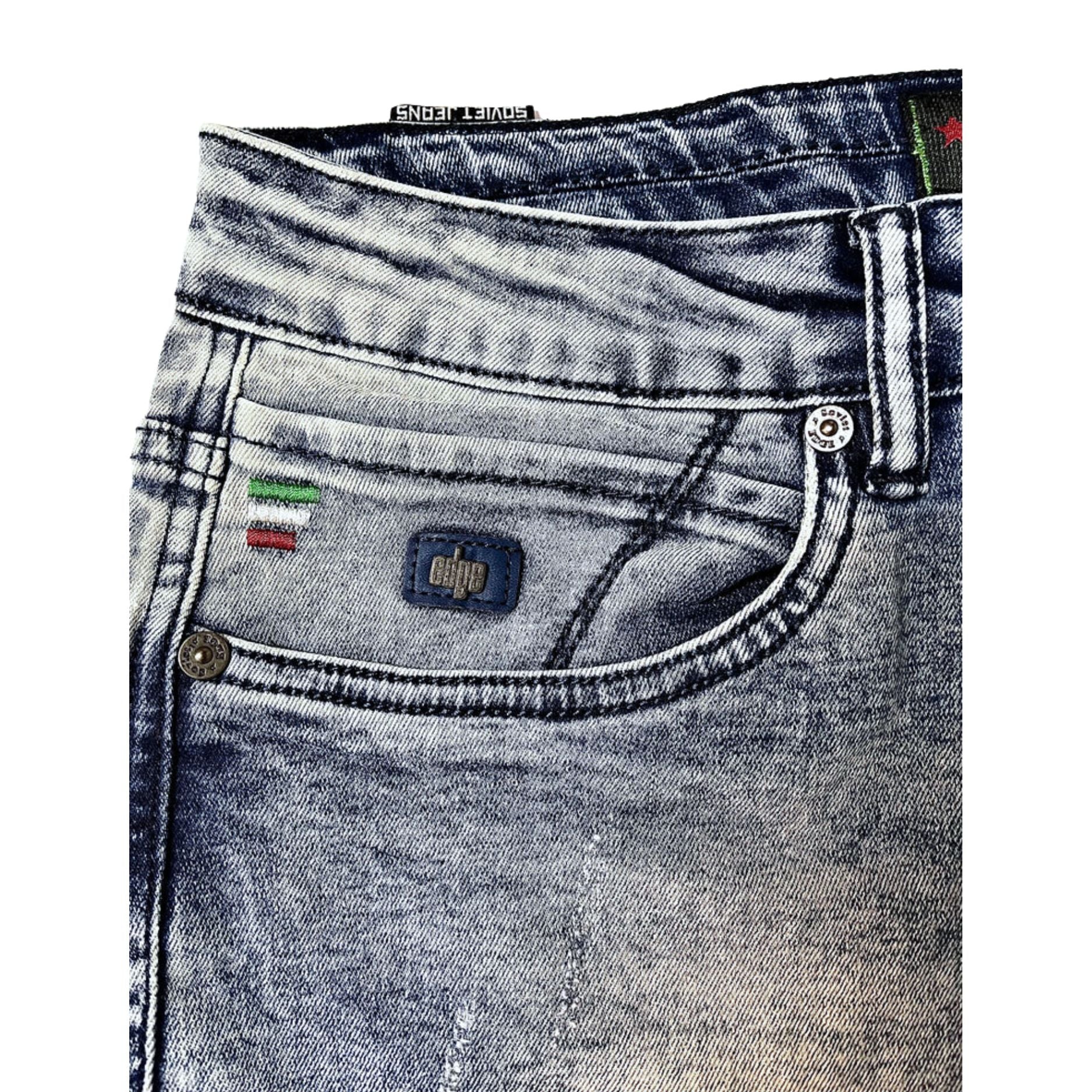 Soviet Mens Lazano Skinny Jeans In Acid Wash