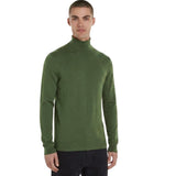 Calvin Klein Mens Merino Turtle Neck Sweater In Dark Green