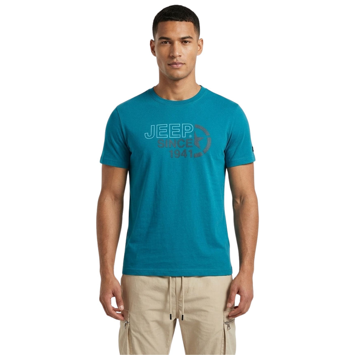 Jeep Mens Logo Icon Strong T-Shirt In Green
