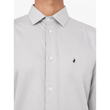 Polo Mens Essential Sateen Long Sleeve Shirt In Grey