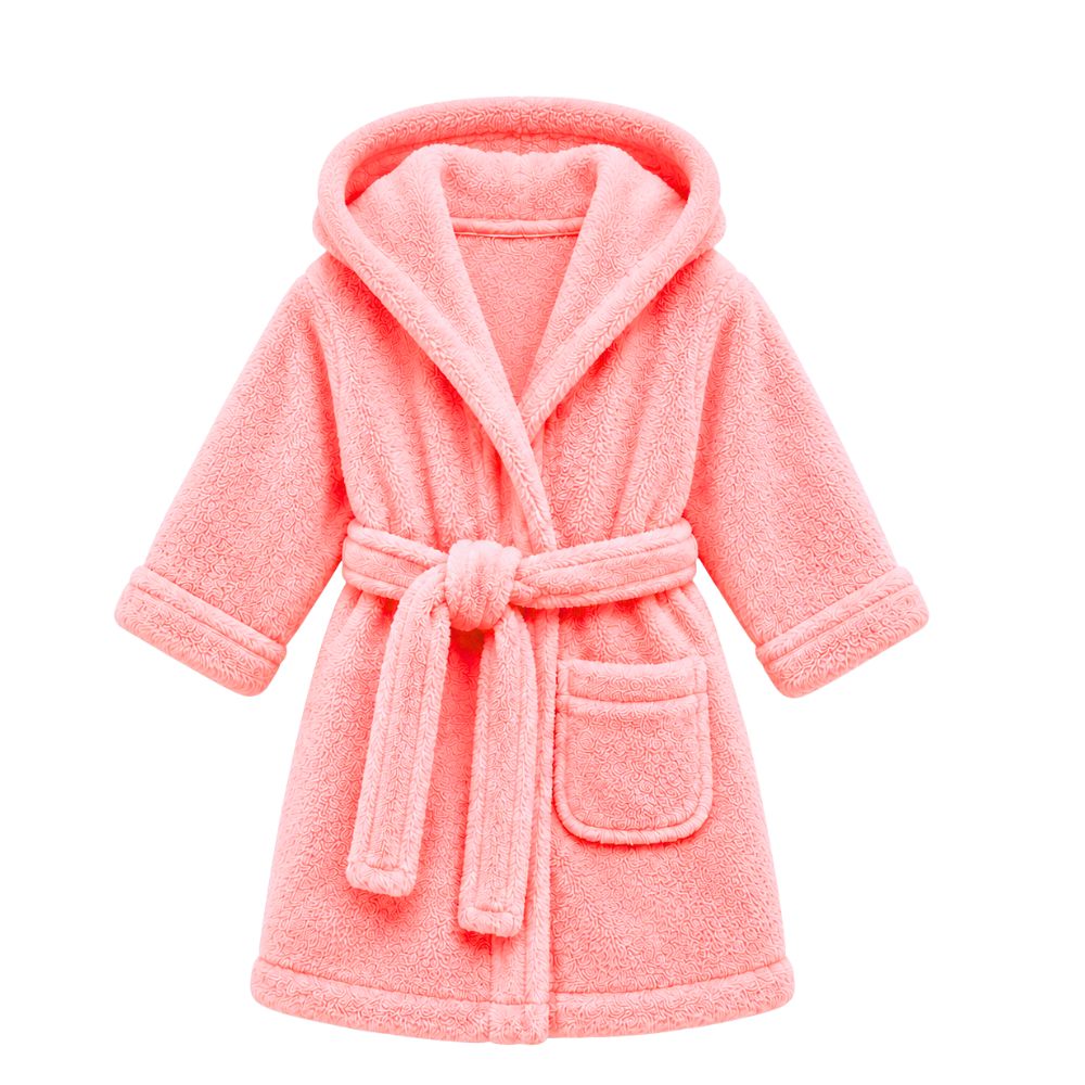 Comet Girls Hoody Gown In Peach