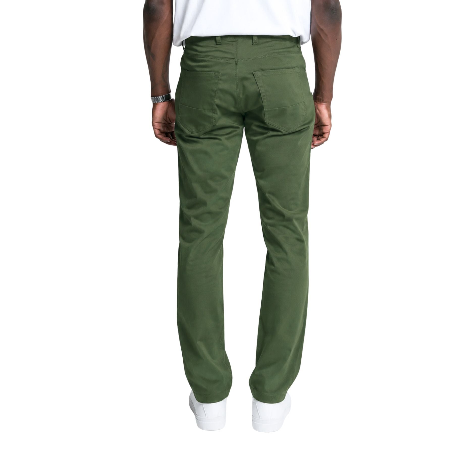 Polo Mens 5 Pocket Straight Trousers In Fatigue