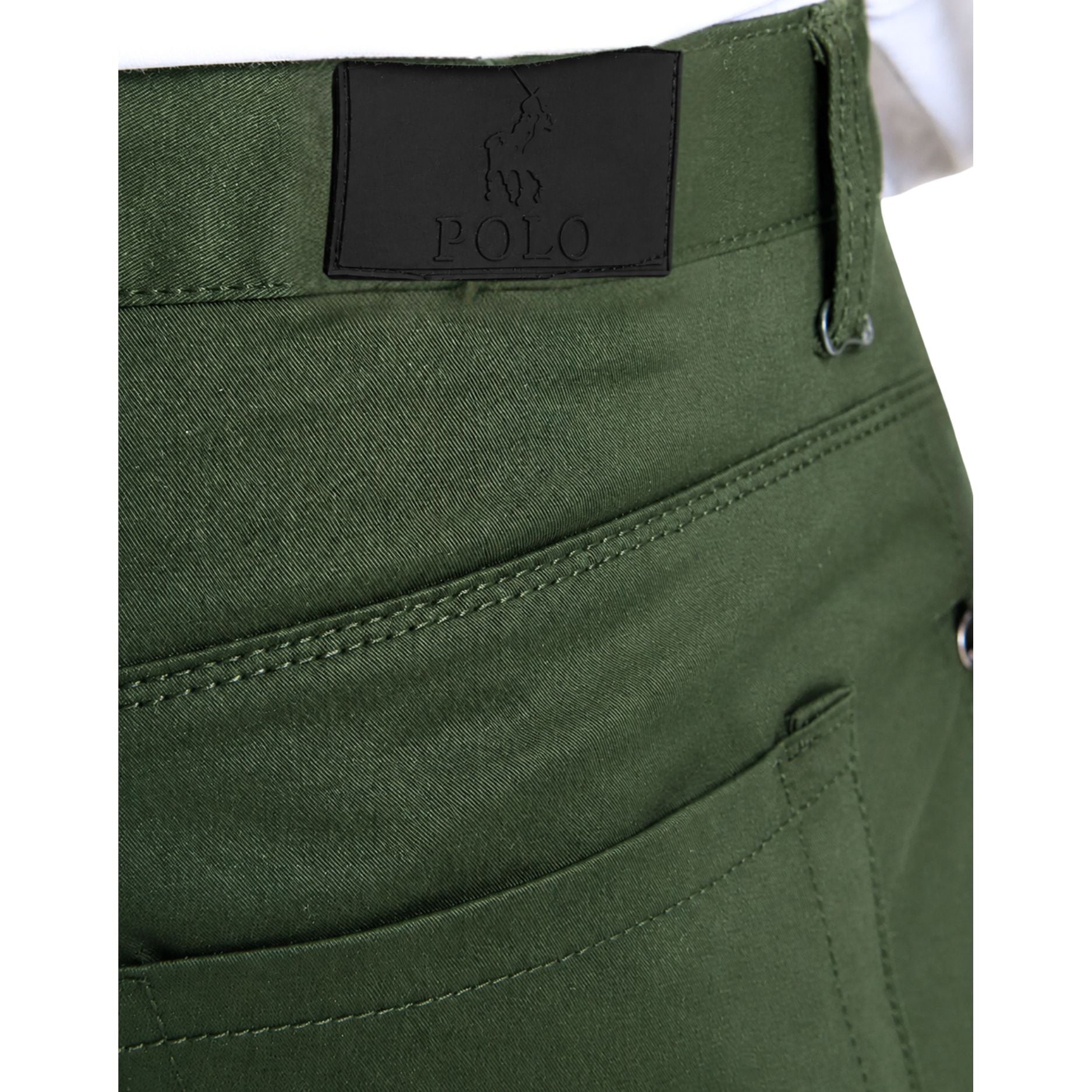 Polo Mens 5 Pocket Straight Trousers In Fatigue