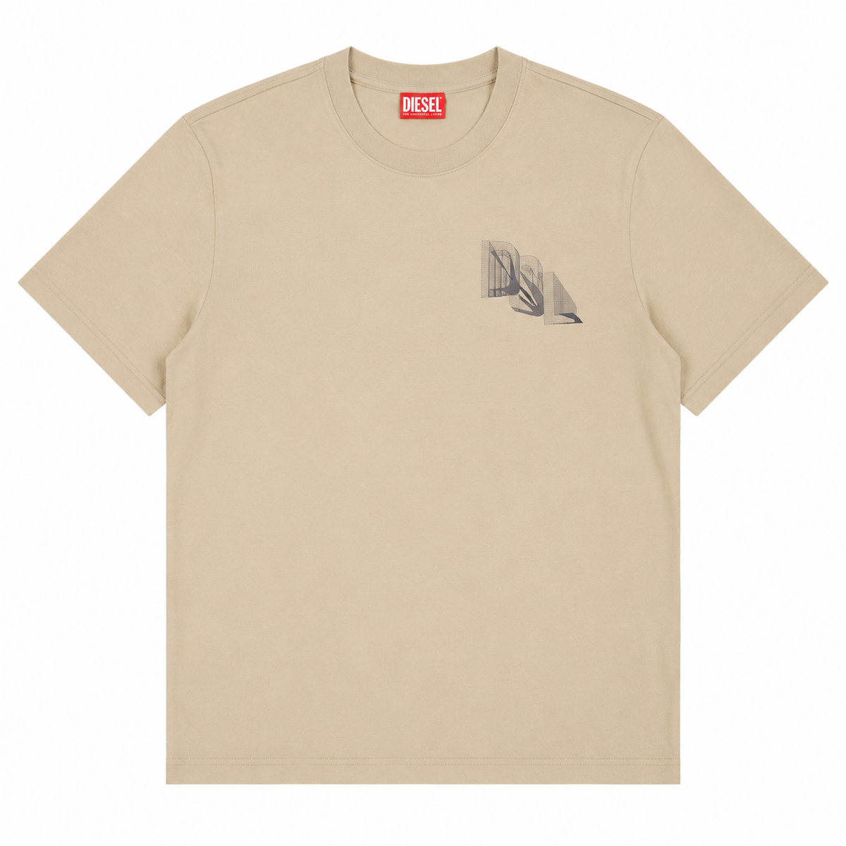 Diesel Mens T-Just-N30 T-Shirt In Beige