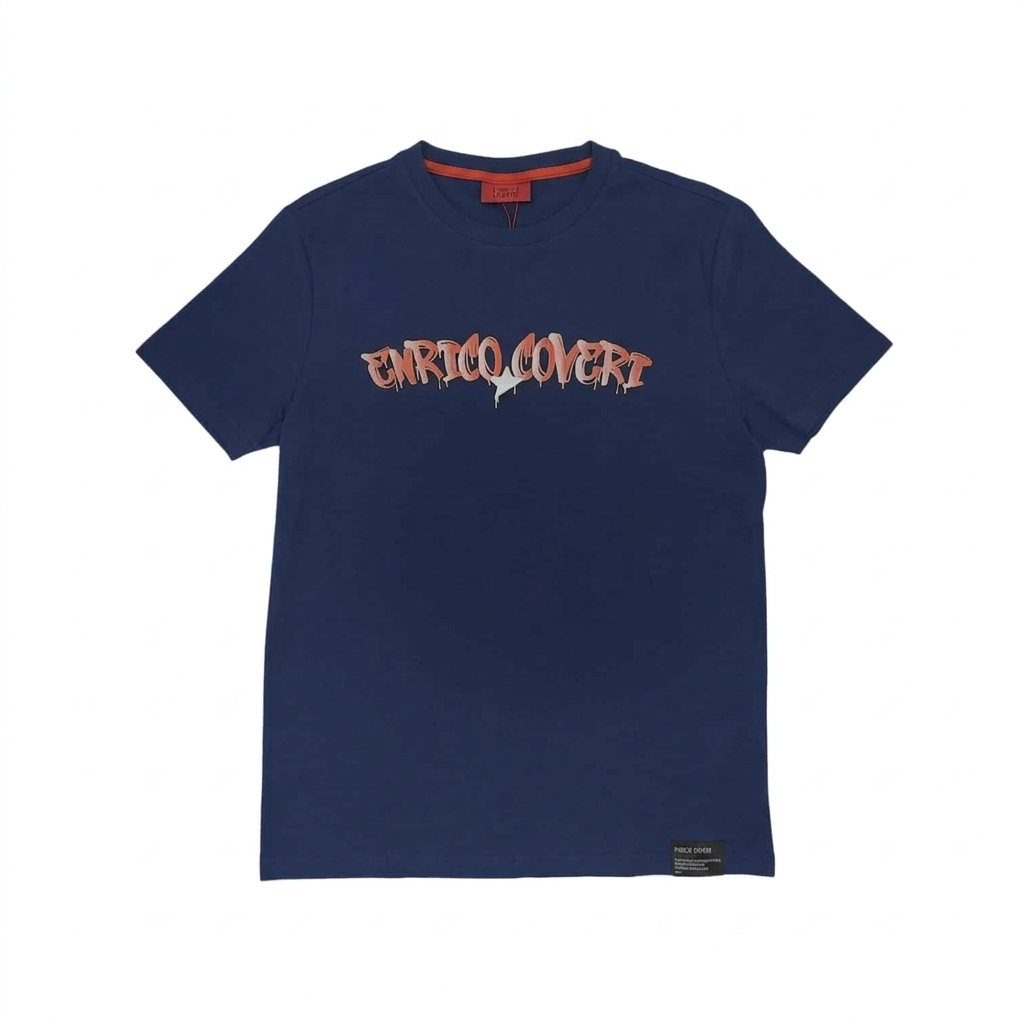 Enrico Coveri Mens T-Shirt In Dark Navy