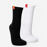Soviet Mens Plovers 2 Pack Fashion Socks In Black & White