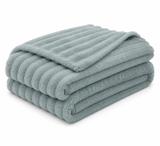 Cotton Co Faux Fur Milan Fleece In Duck Egg