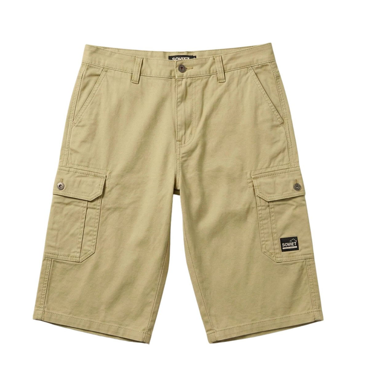 Soviet Mens Comets Clam Digger Cargo  Shorts In Toffee