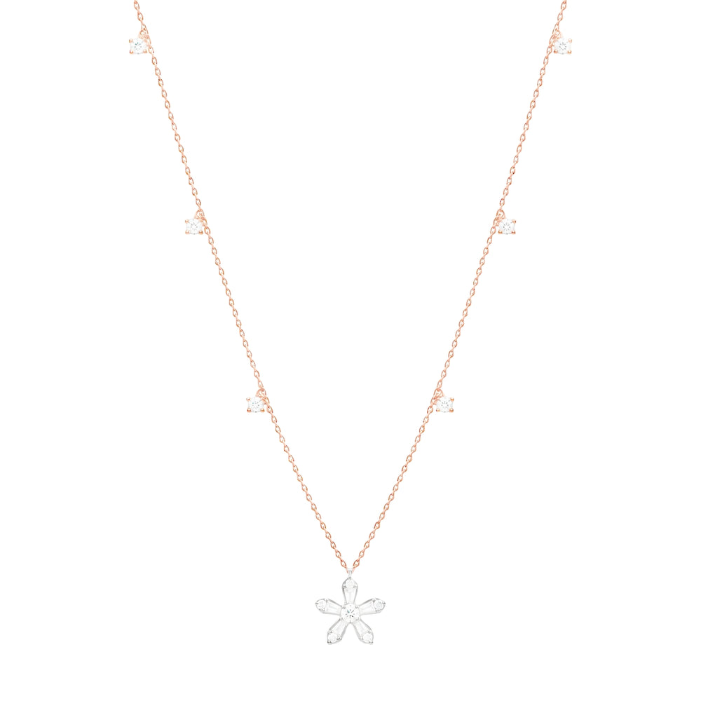 Daisy Diamond Flower Necklace