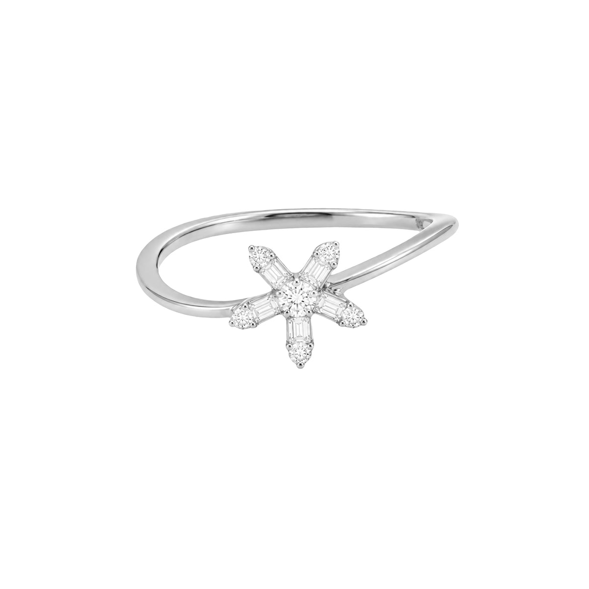 Daisy Diamond Flower Ring