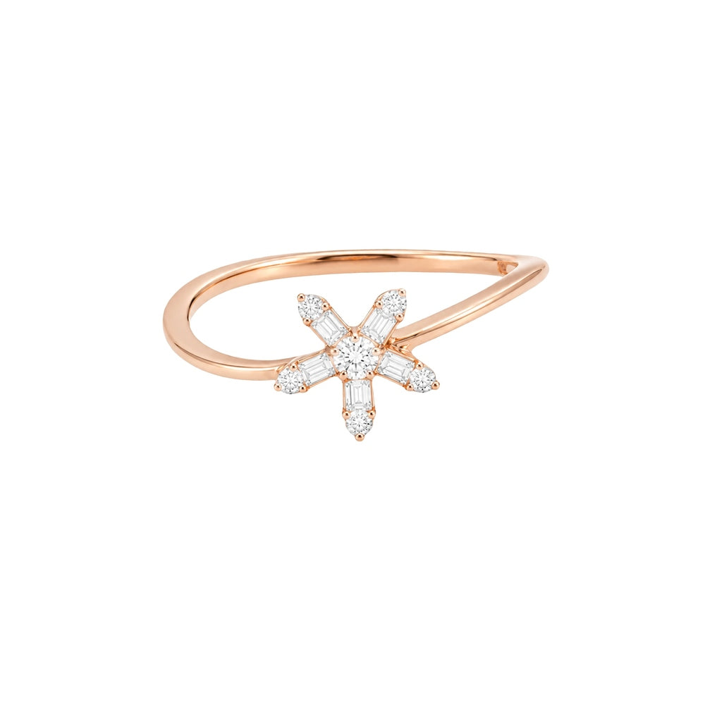 Daisy Diamond Flower Ring