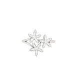 Daisy Diamond Triple Flower Ring