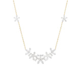 Daisy Diamond Flower Cluster Necklace