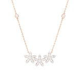 Daisy Diamond Triple Flower Necklace