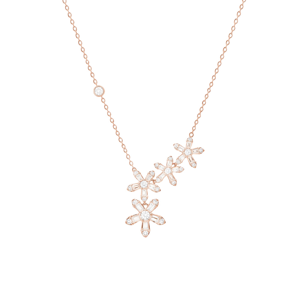 Daisy Diamond Quad Flower Necklace