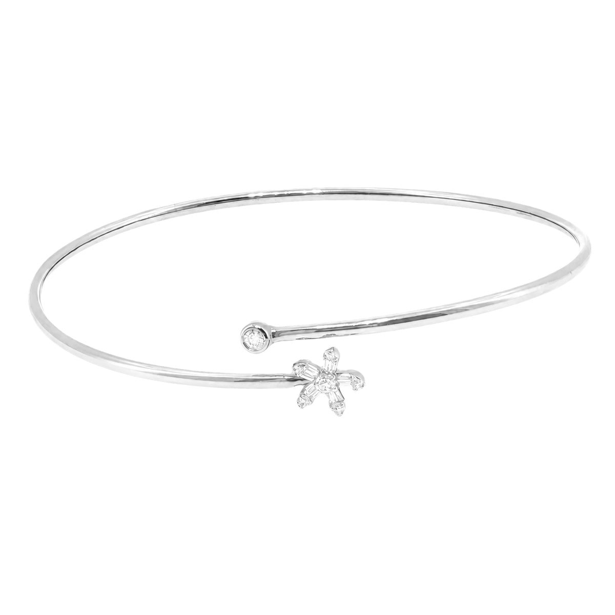 Daisy Diamond Flower Bangle