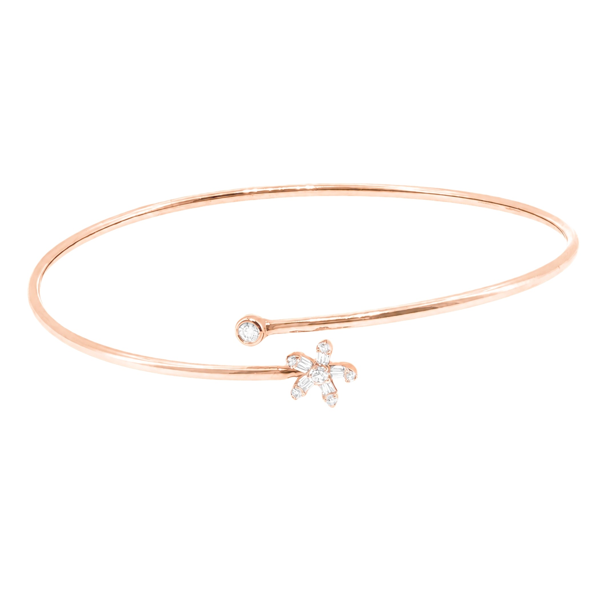 Daisy Diamond Flower Bangle