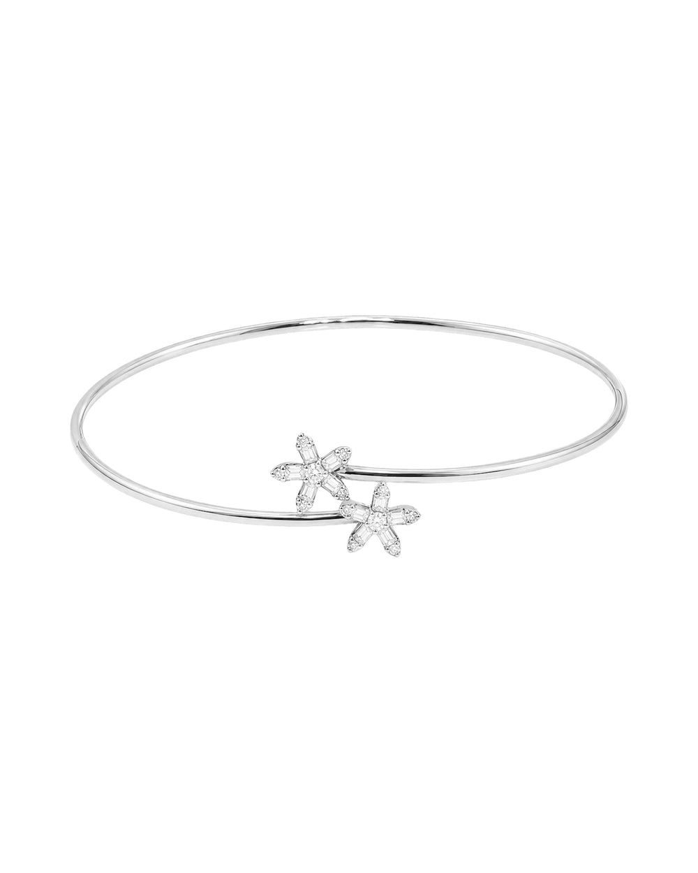 Daisy Diamond Double Flower Bangle