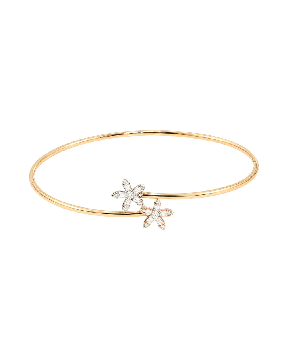 Daisy Diamond Double Flower Bangle