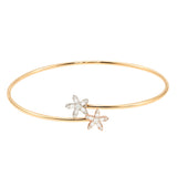 Daisy Diamond Double Flower Bangle