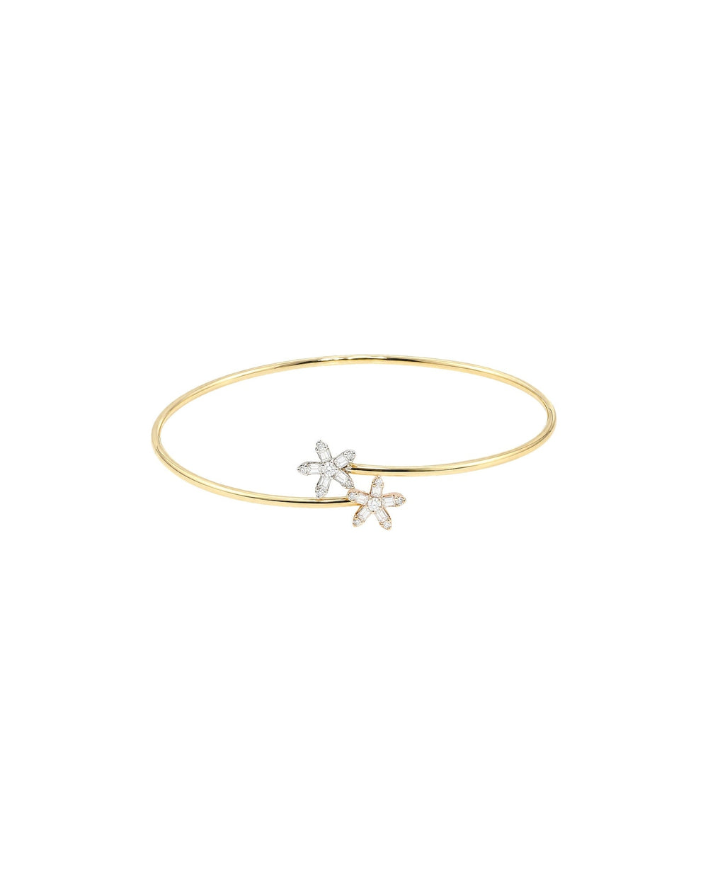 Daisy Diamond Double Flower Bangle