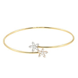 Daisy Diamond Double Flower Bangle