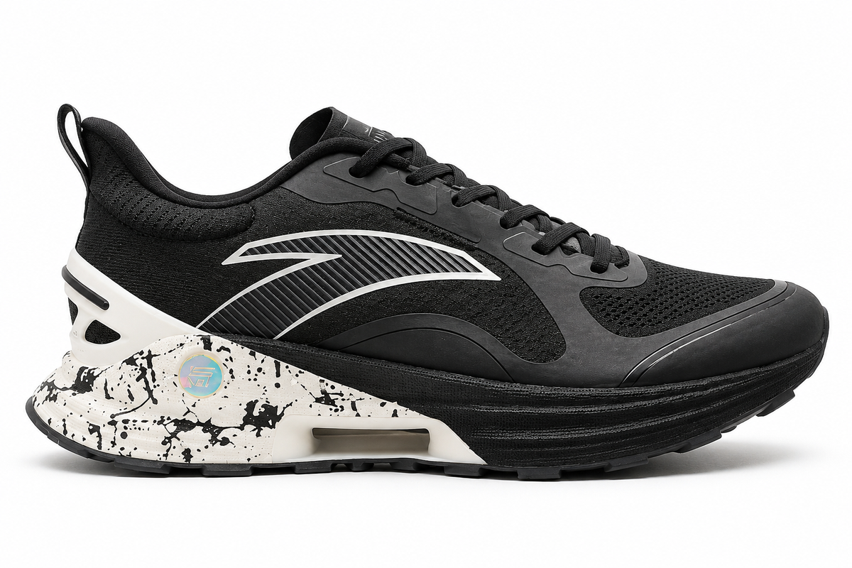 Anta Mens Running Shoes In Black & White