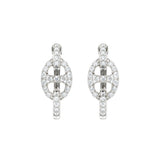Bond Of Love Full Diamond Link Hoop Earrings