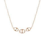 Bond Of Love Diamond Triple Link Necklace