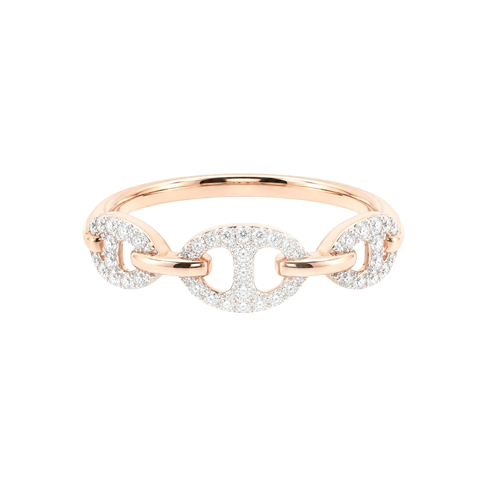 Bond Of Love Full Diamond Triple Link Ring