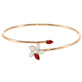 Posy Ruby & Diamond Flower Bangle