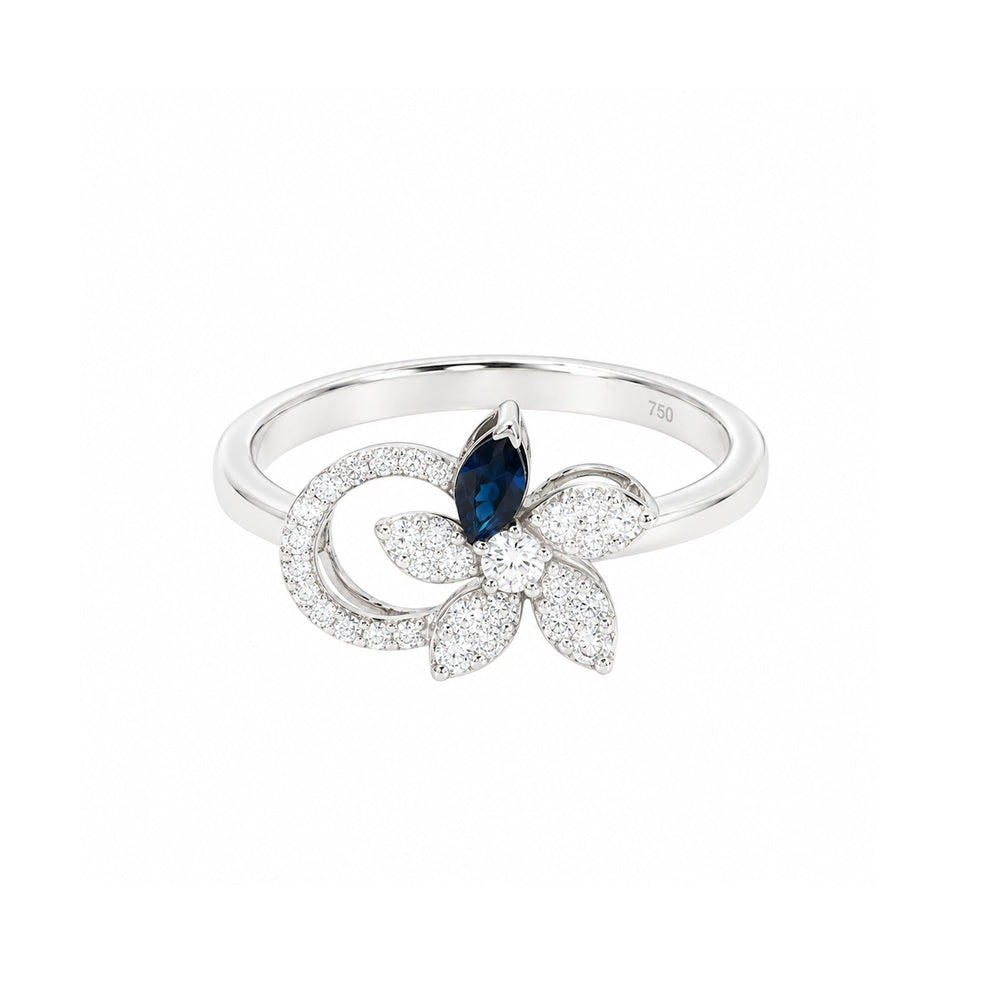 Posy Sapphire & Diamond Flower Circle Ring