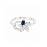Posy Sapphire & Diamond Flower Circle Ring